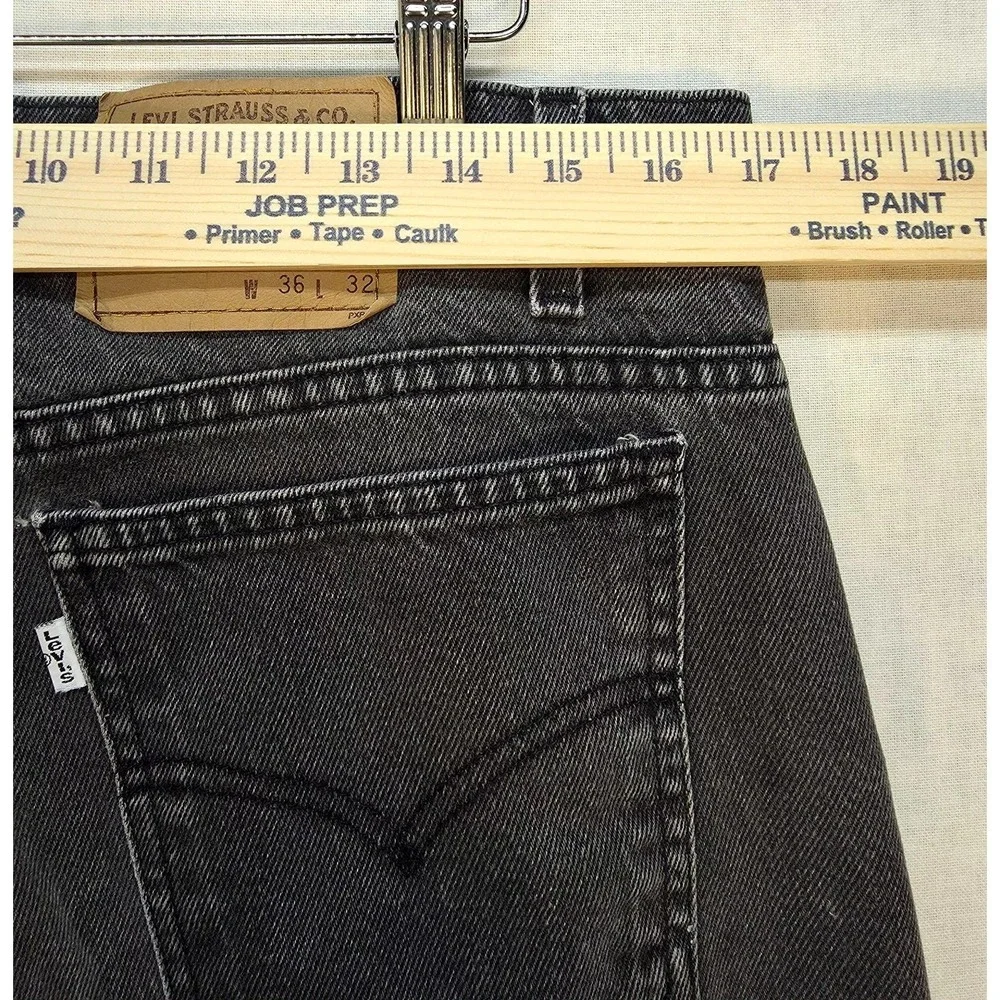 Vintage 90s Levis 550 White Tab Black Jeans USA Made 36x32 Relaxed Grunge